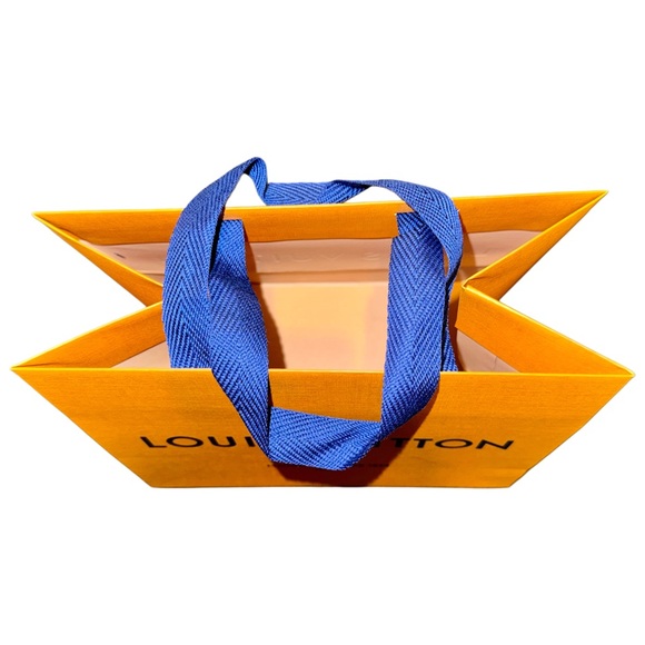 Louis Vuitton Orange Bag with Blue Handles - Picture 4 of 4